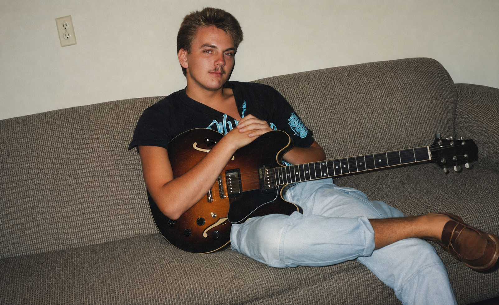 Dave Bermingham as a young guitarist before beginning his professional music career